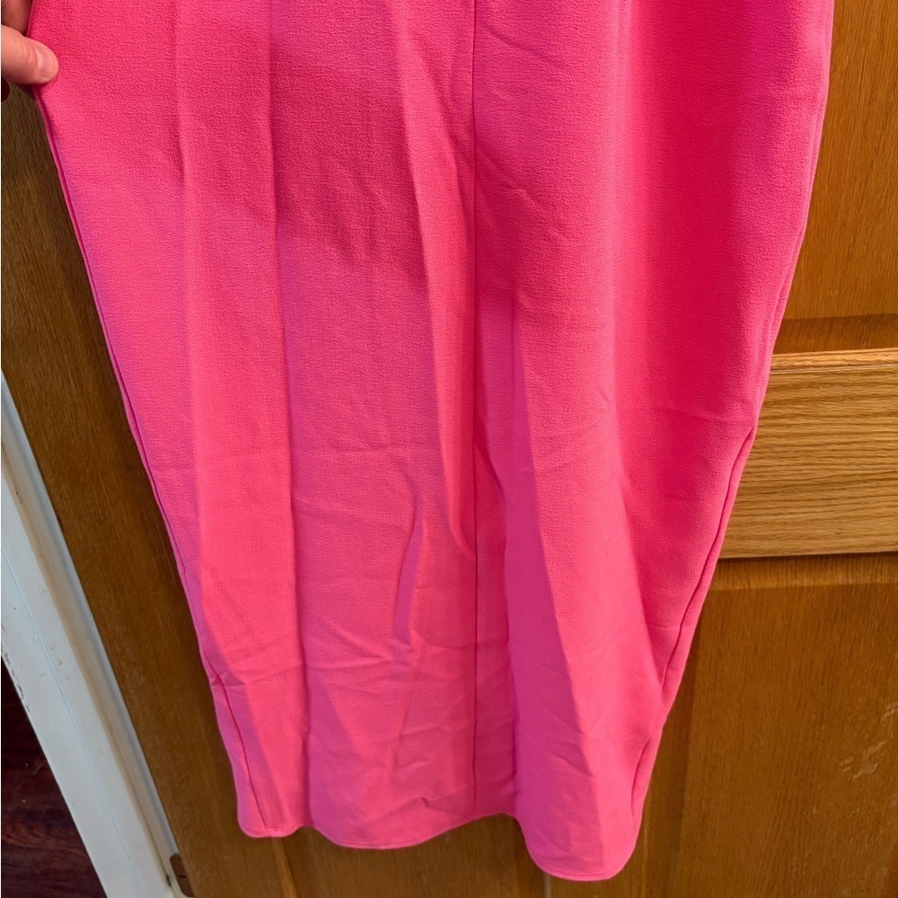 Julia Jordan Knot-Neck Tulip-Hem Midi Dress Bubblegum Pink Women’s Size 6 - Picture 5 of 6